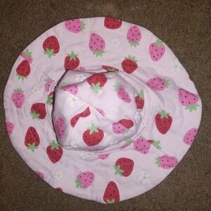 Strawberry Print Kids Hat